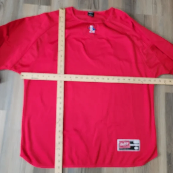 Rawlings Vintage L A long sleeve jersey sweatshirt mens medium 100 % Polyester - Picture 6 of 6